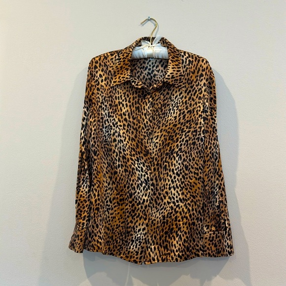 ST. JOHN animal print blouse/shirts - Picture 1 of 6